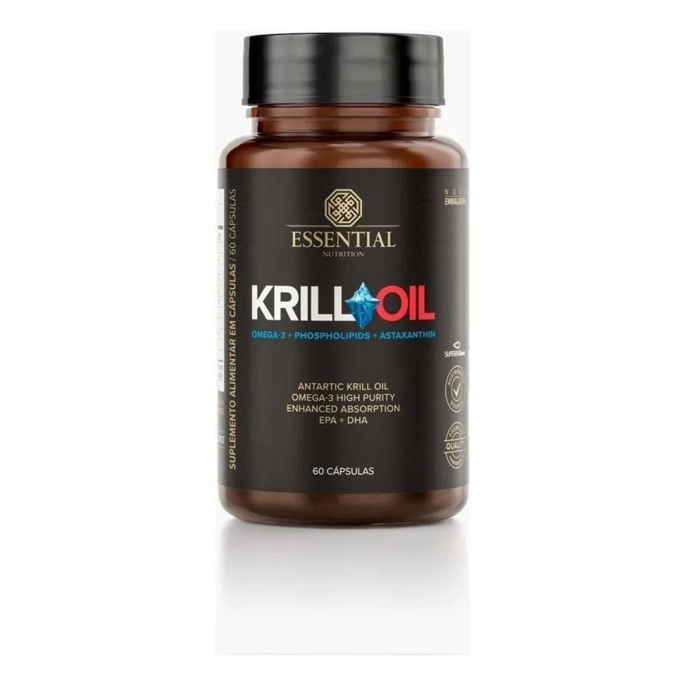 2X Krill Oil - 60 Cápsulas - Essential Nutrition, Sabor Natu