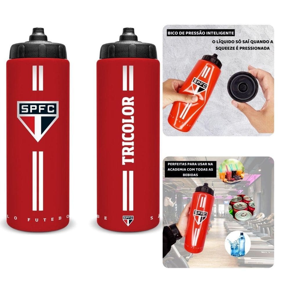 Squeeze 950Ml Garrafa Trooper Bico Inteligente Pressão Anti