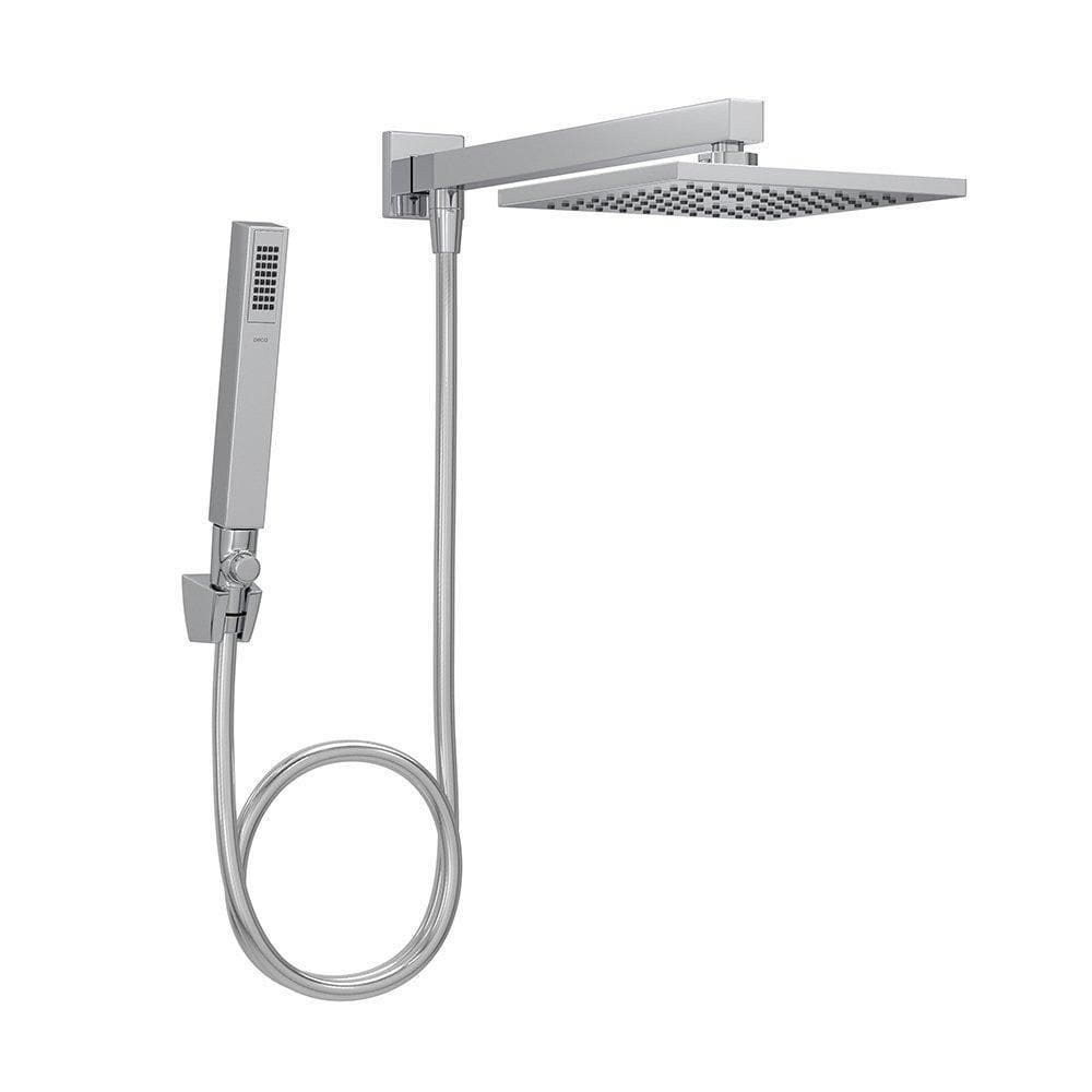 Chuveiro Deca Quadrado Parede Desviador Cromado