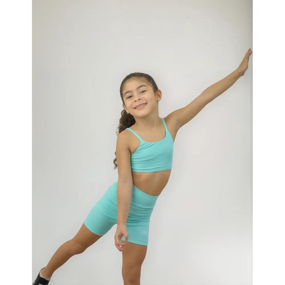 2X Roupa De Treino Infantil Short E Top De Lycra