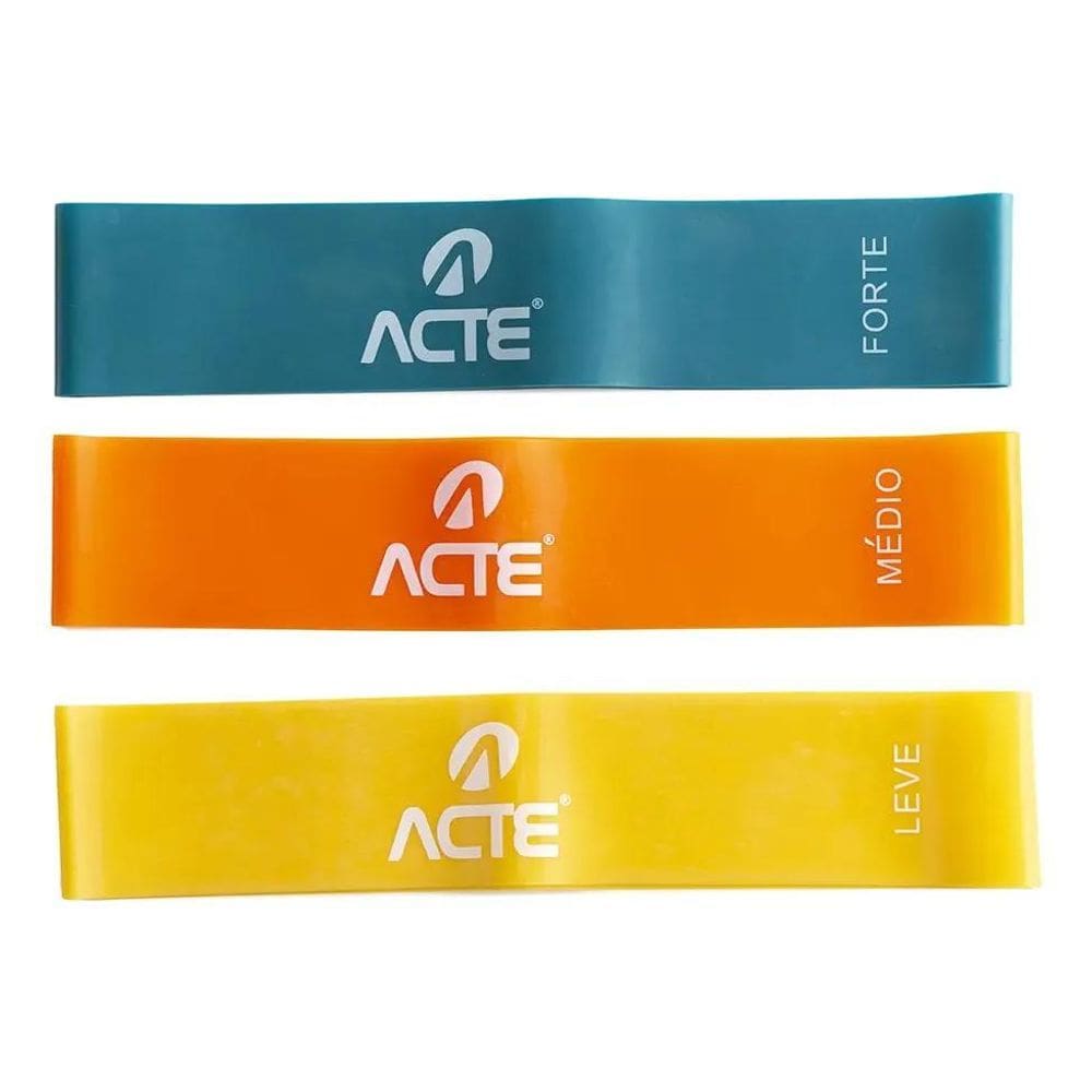 2X Kit Mini Band Elásticos 3 Intensidades Leve, Médio E Fort