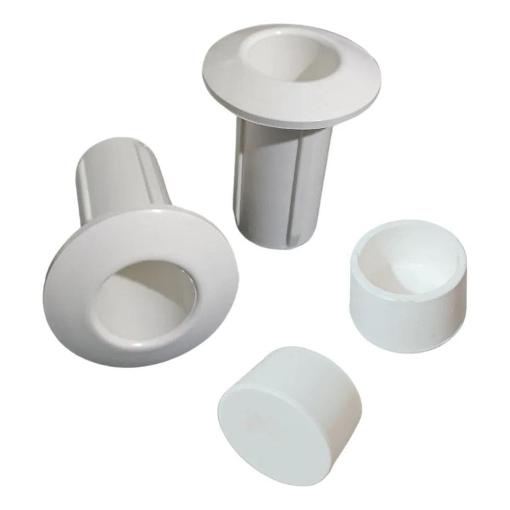 2X 2 Chumbador Abs + 2 Borracha Encosto Escada Piscina 1.1/2