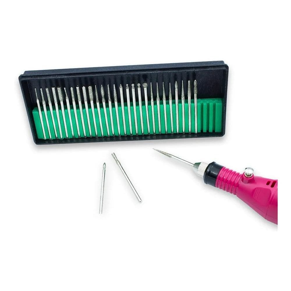 2X Brocas Diamantadas Para Lixadeira De Unha Manicure 30 Und