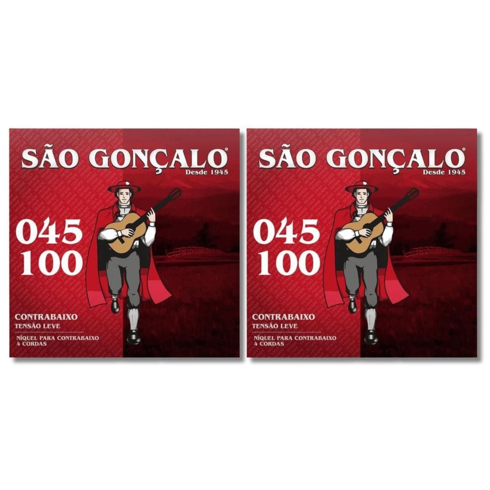 Kit 2 Encordoamento Baixo 4 Cordas 0.045 - 0.1 São Gonçalo