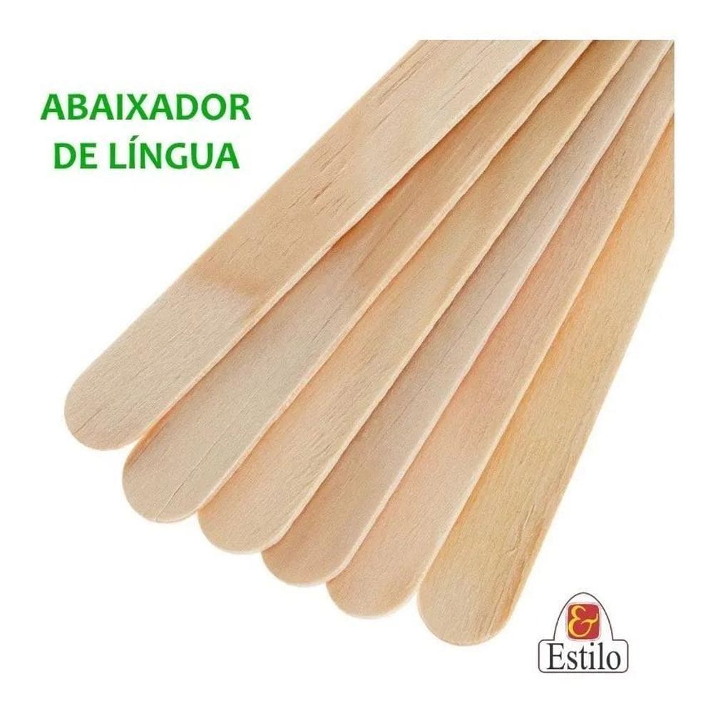 2X 100 Abaixador De Língua Espátula De Madeira Depilação Pal
