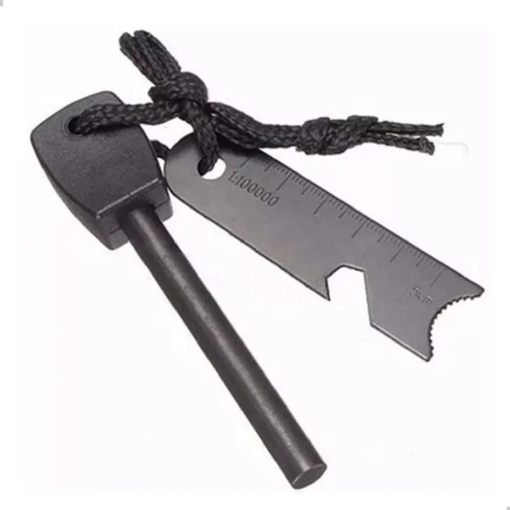 2X Pederneira Fogo Isqueiro Acampamento Magnesio Camping Cor