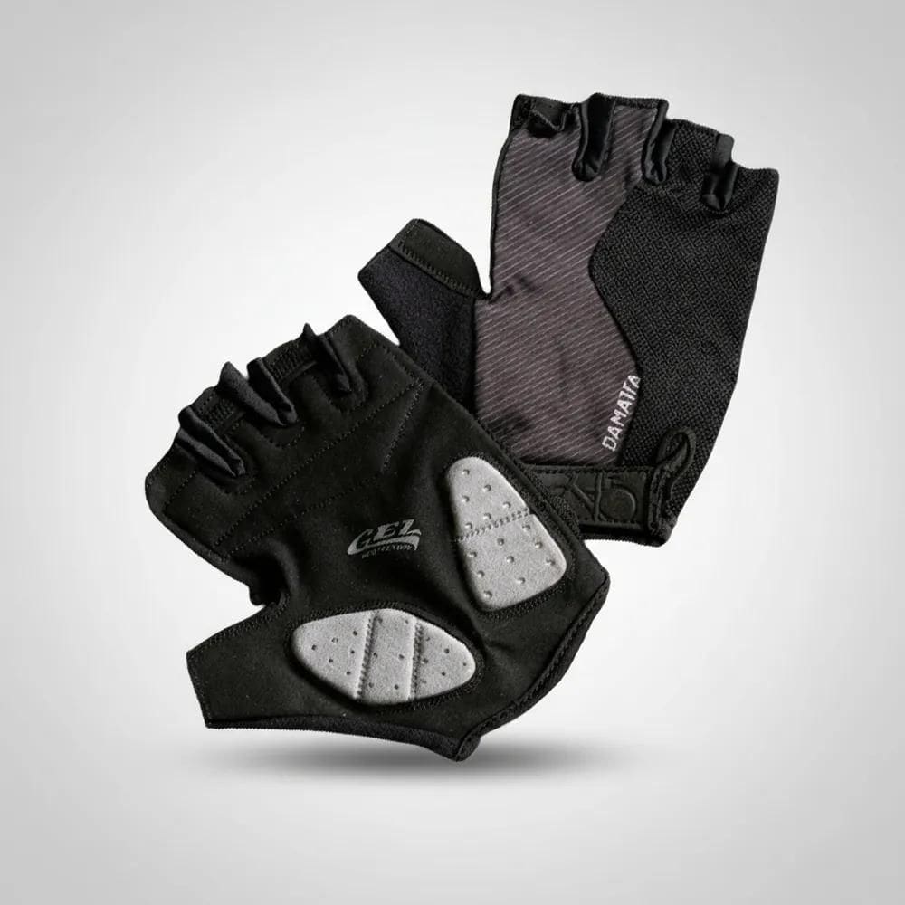 Luvas Ciclismo Flames Gel Dedo Curto - Preto - D Preto M