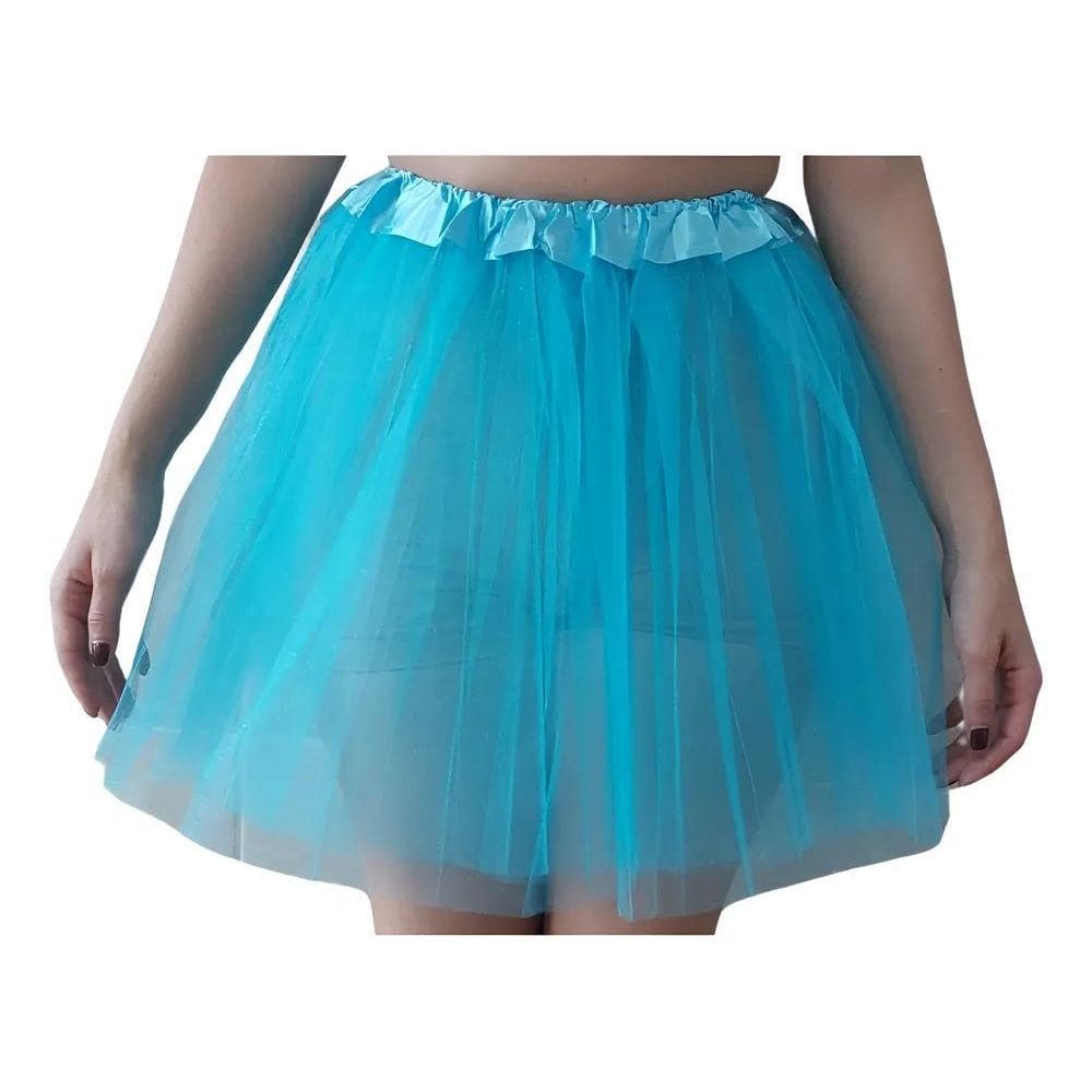 2X Saia Tule Colorida Festa Carnaval Fantasia 40Cm Tutu Danç