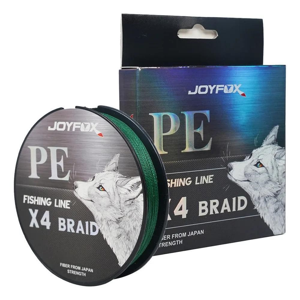 2X Linha Pesca Joyfox Multifilamento Verde 300M 4X 0.286Mm 4