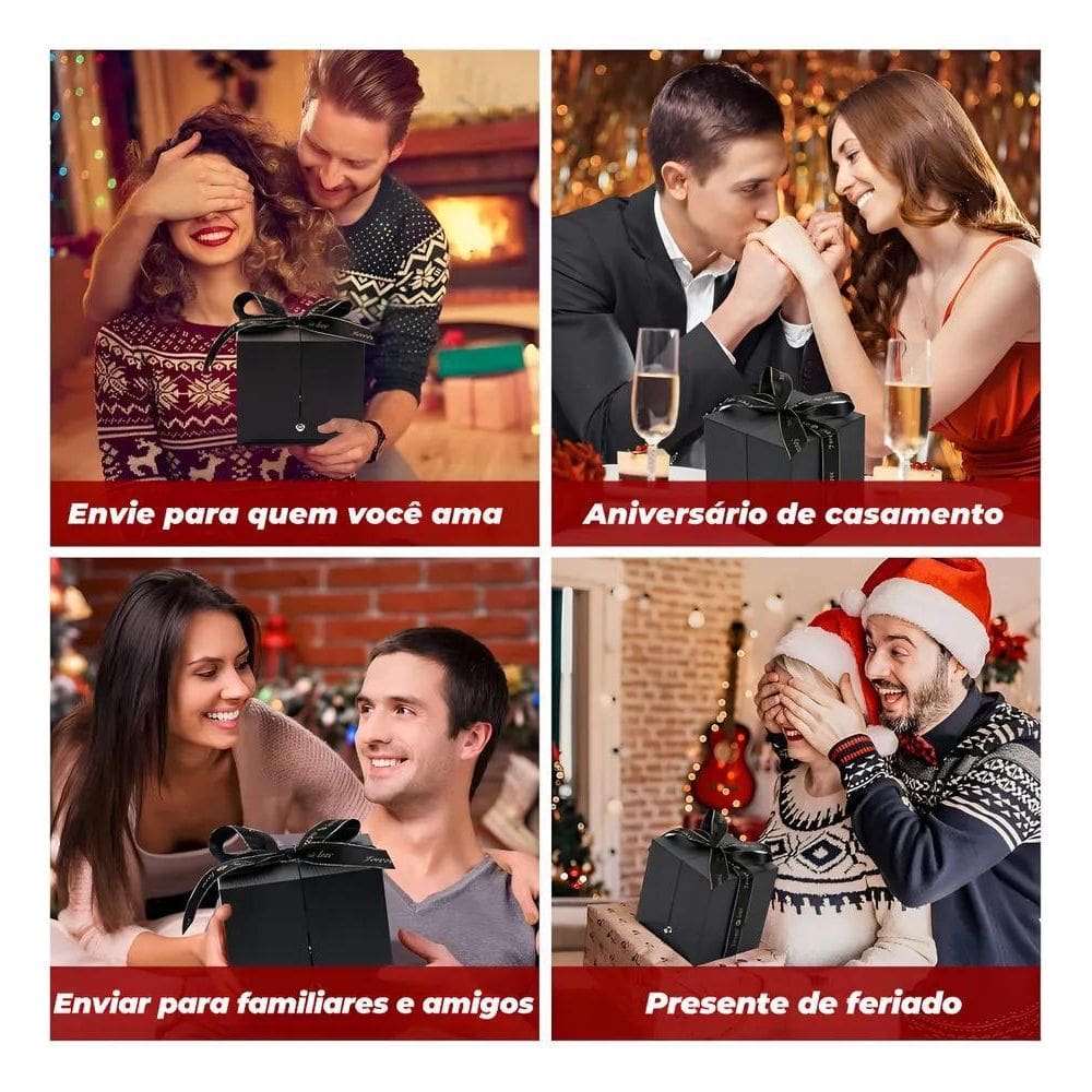 Rosa Eterna Preservada E Colar Feminino Presentes Românticos