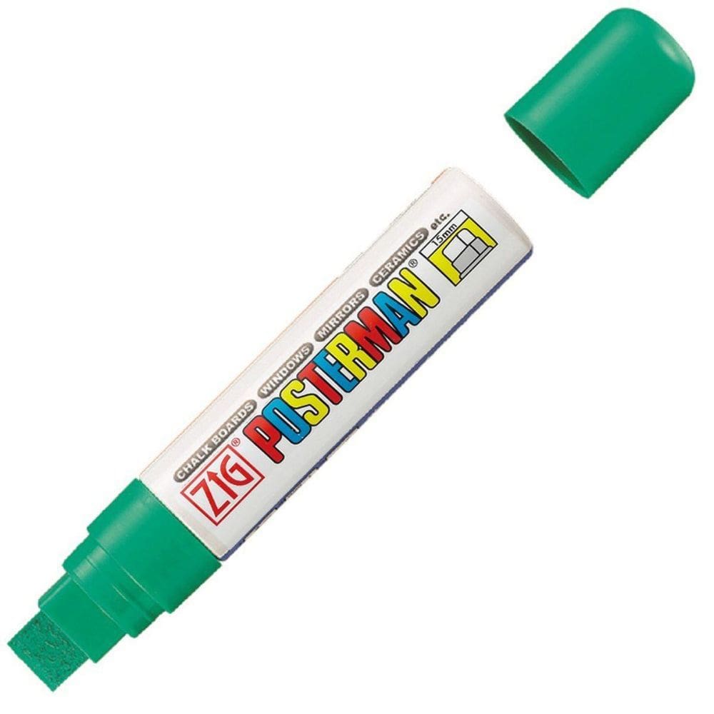 Caneta Marcador Zig Posterman Big Broad Pma-120 Green