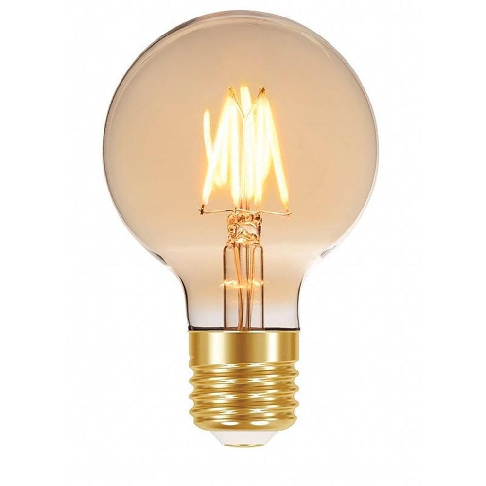 Lampada Led Filamento Dimerizável G80 4W 127V Ambar