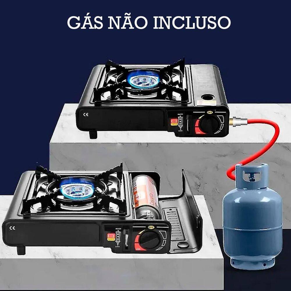 Mini Fogão Compacto Com Potência Para Gás Refil