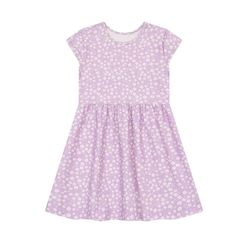 Vestido infantil menina florido Brandili-Lilás