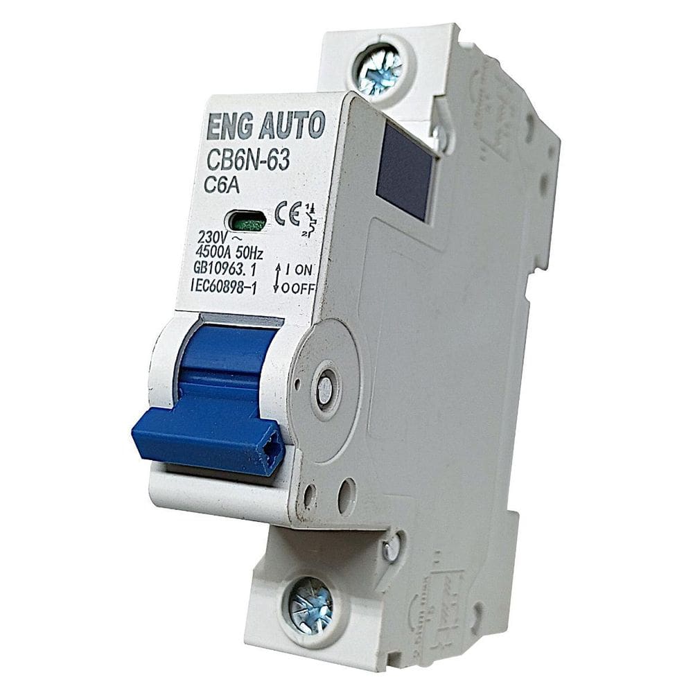 Disjuntor Unipolar Classe C 6A Kit:5 Peças