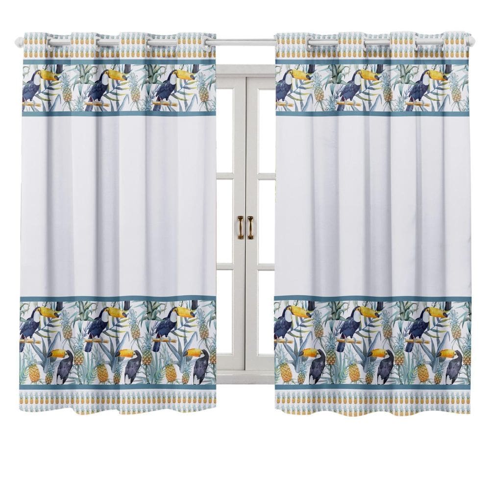 Cortina Cozinha Decoração Barrado Estampado 2,00 X 1,50