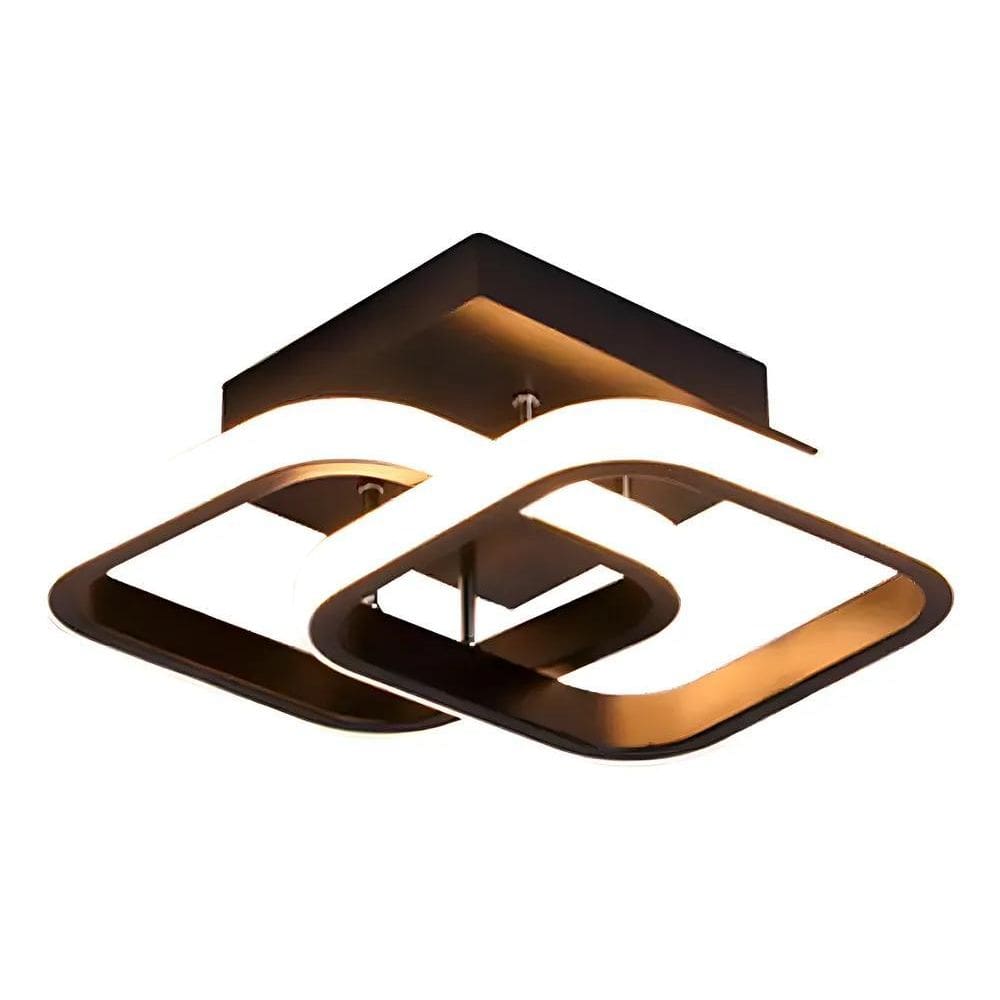 Lustre De Teto Led Cor Preto Piktik Para Banheiro 24X20X12,5