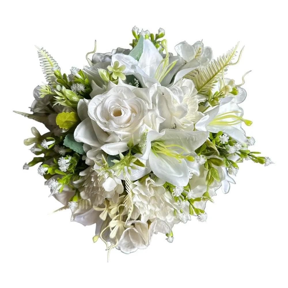 Buquê De Noiva Feito De Flores Artificiais Com Branco Novo