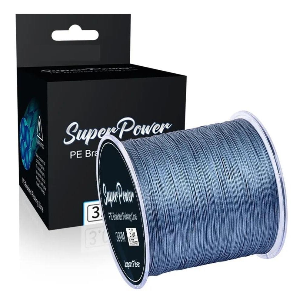 Linha De Pesca Multifilamento 300M 0,16Mm / 20 Libras Cinza