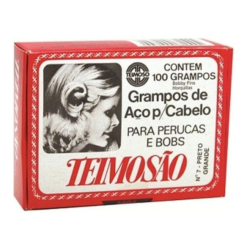 2X Teimoso Grampos De Aço Para Cabelo Com 100 Unidad Nº7 Pre