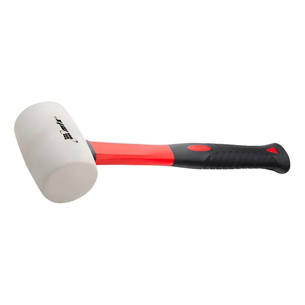 Martelo De Borracha Branca 50 Mm 225 G Cabo Fibra De Vidro