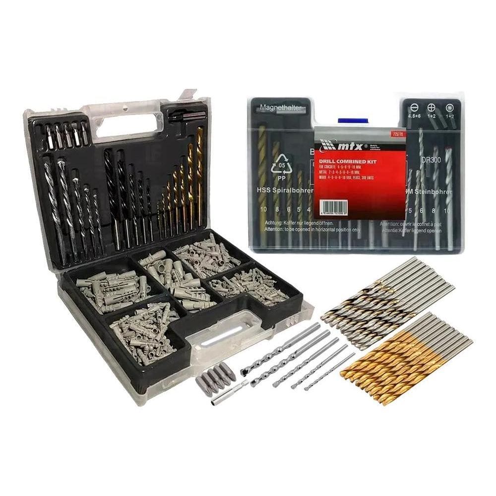 Jogo De Brocas Bits E Buchas Com 300 Peças