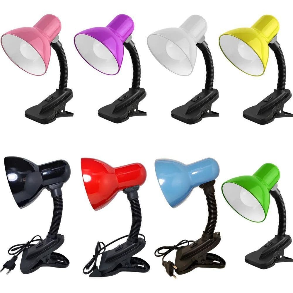 Abajur Mesa Corpo Flexível Dobrável Articulável Manicur Pret