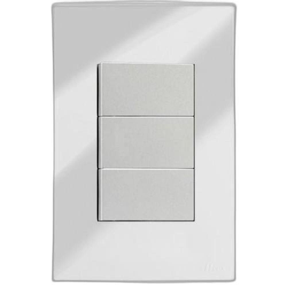 Cj Triplo  2 Simples + 1   4X2 - Recta Prata Gloss