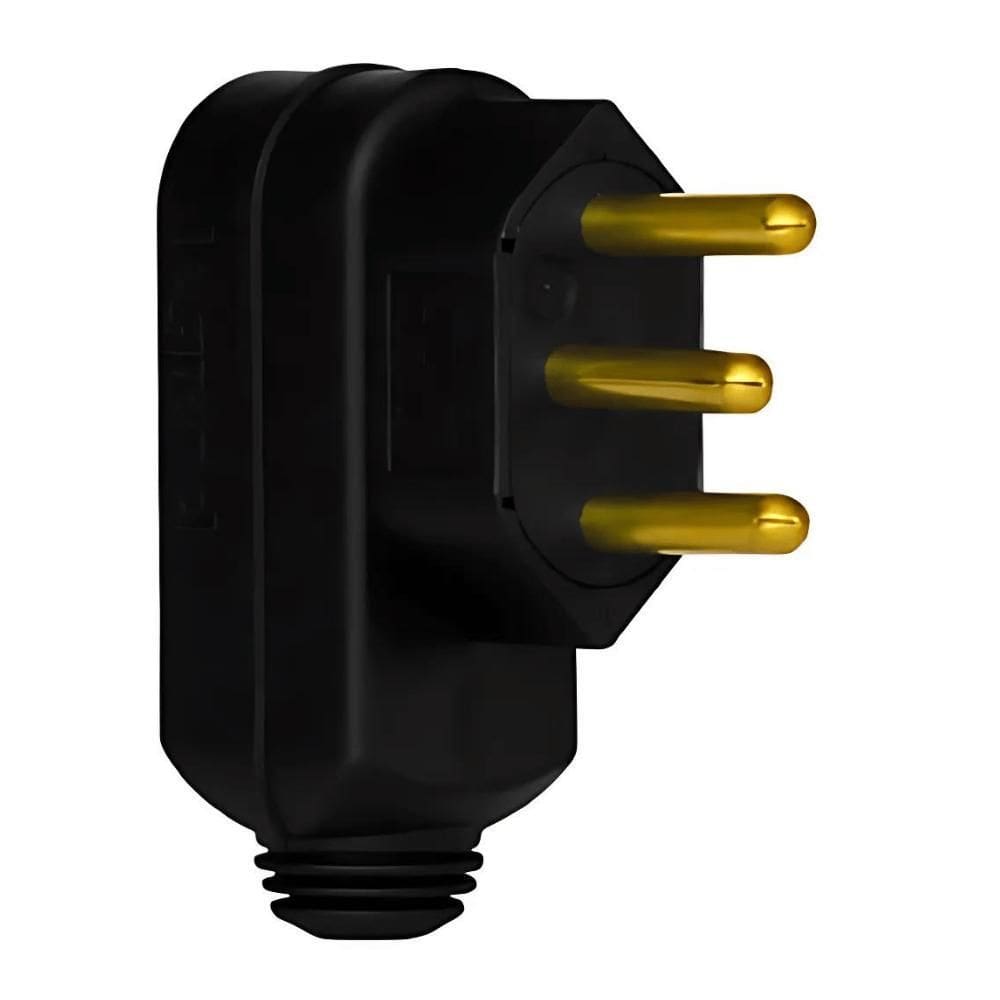 Plugue Daneva 2P+T 10A Preto