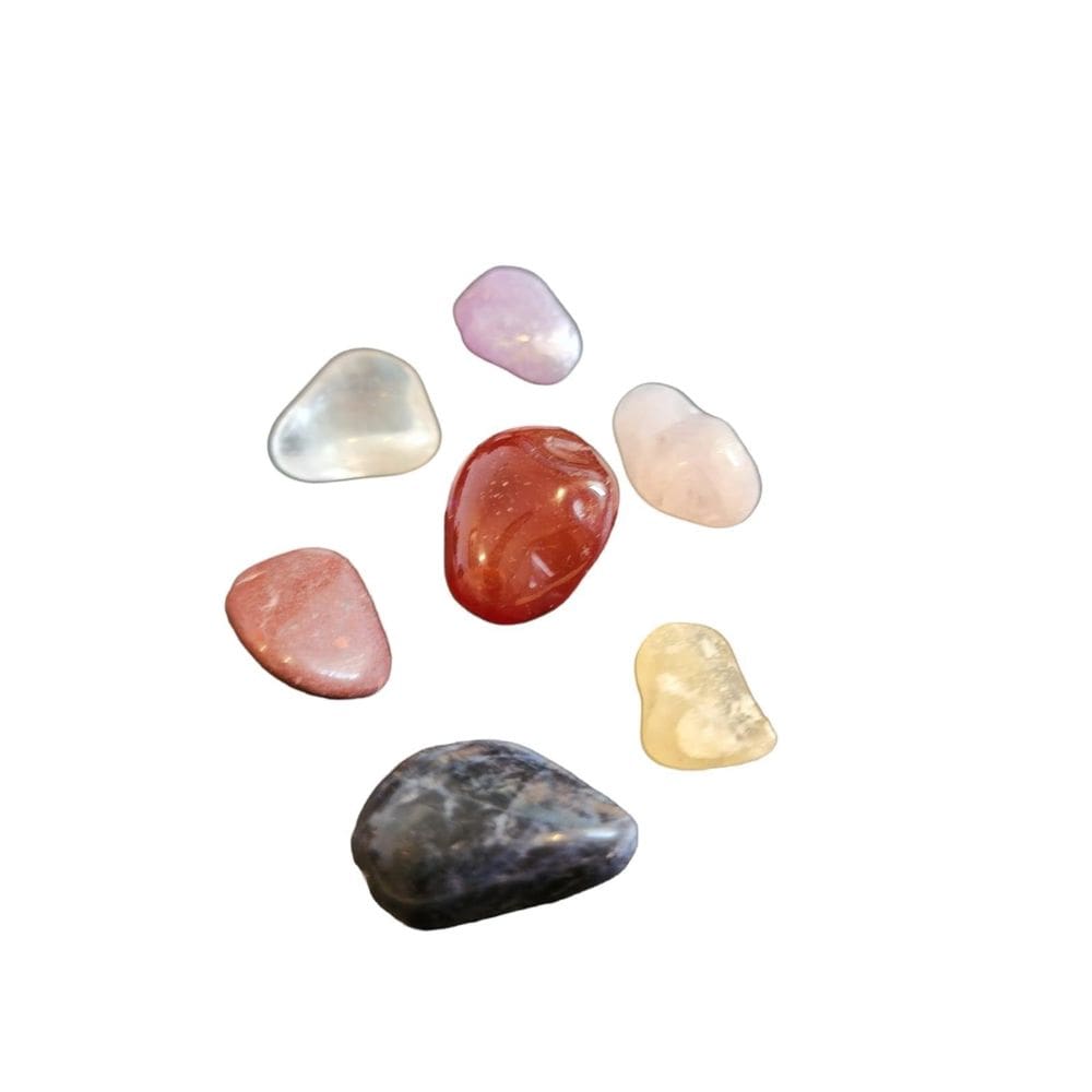 Pedras Chakras Naturais Cristais Pequenas Kit Mistos 7 Unid