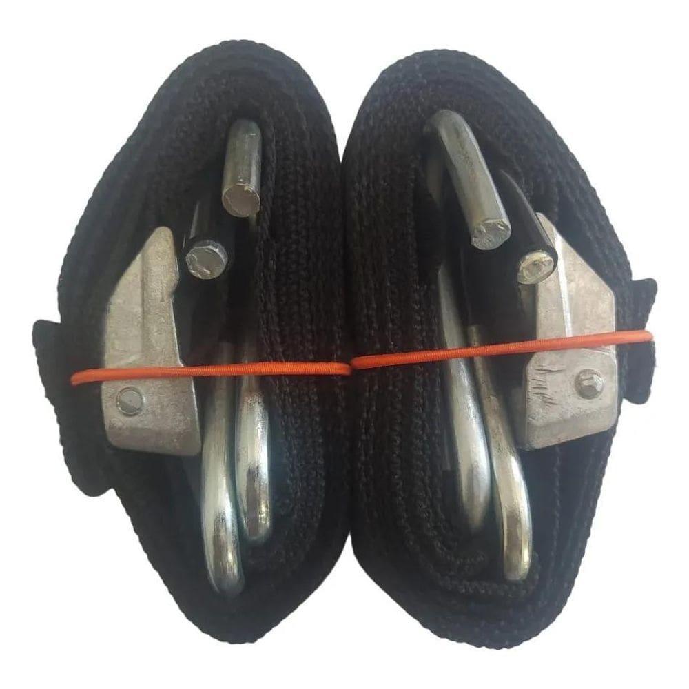 2X Cinta Esticador Estirante Amarração Motos Kit Presilha Pa