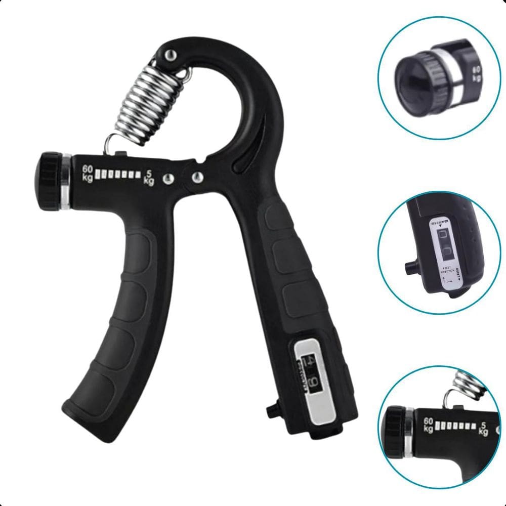 Aparelho Mola Fortalecer Mãos Hand Grip - Cor Preto Premium