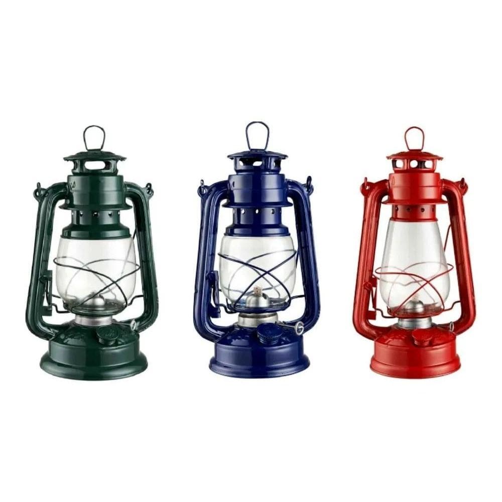 2X Lampião A Querosene Grande Retro Vintage Antigo Pesca Cor