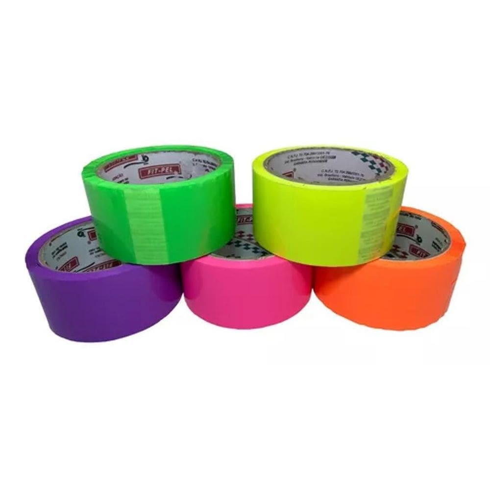 Kit Fita Adesiva Luminosa Fluorescente Adesiva Festa Neon