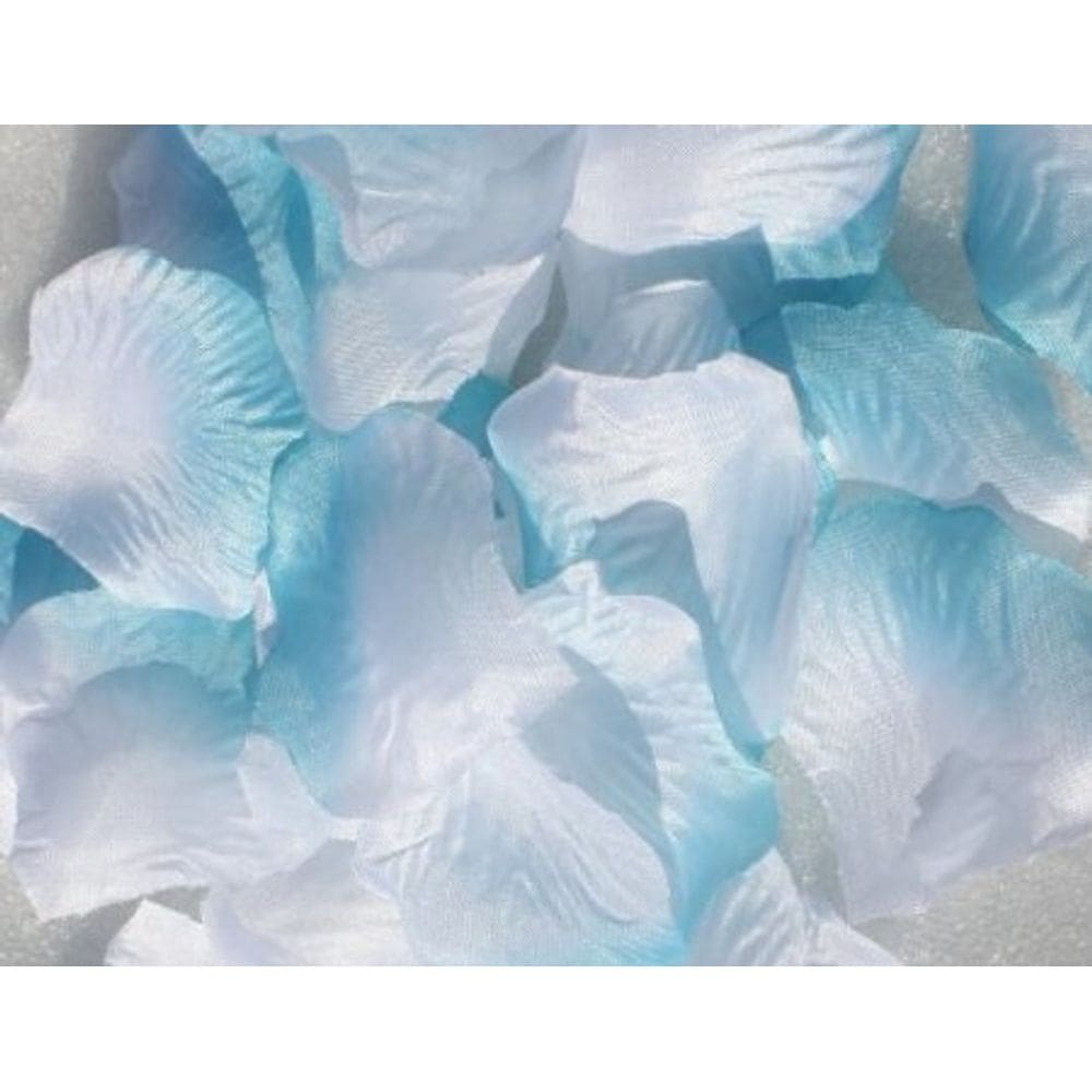 Kit Pétalas Artificiais Decoração Casamento Azul com Branco