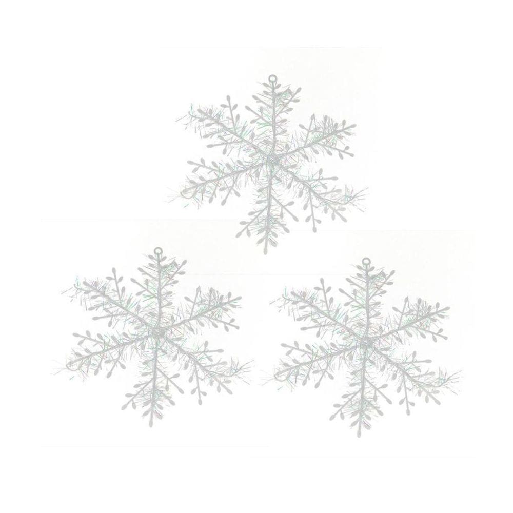 Kit Flocos De Neve 3D Decoração Festa Frozen Gelo 6Cm 30Un