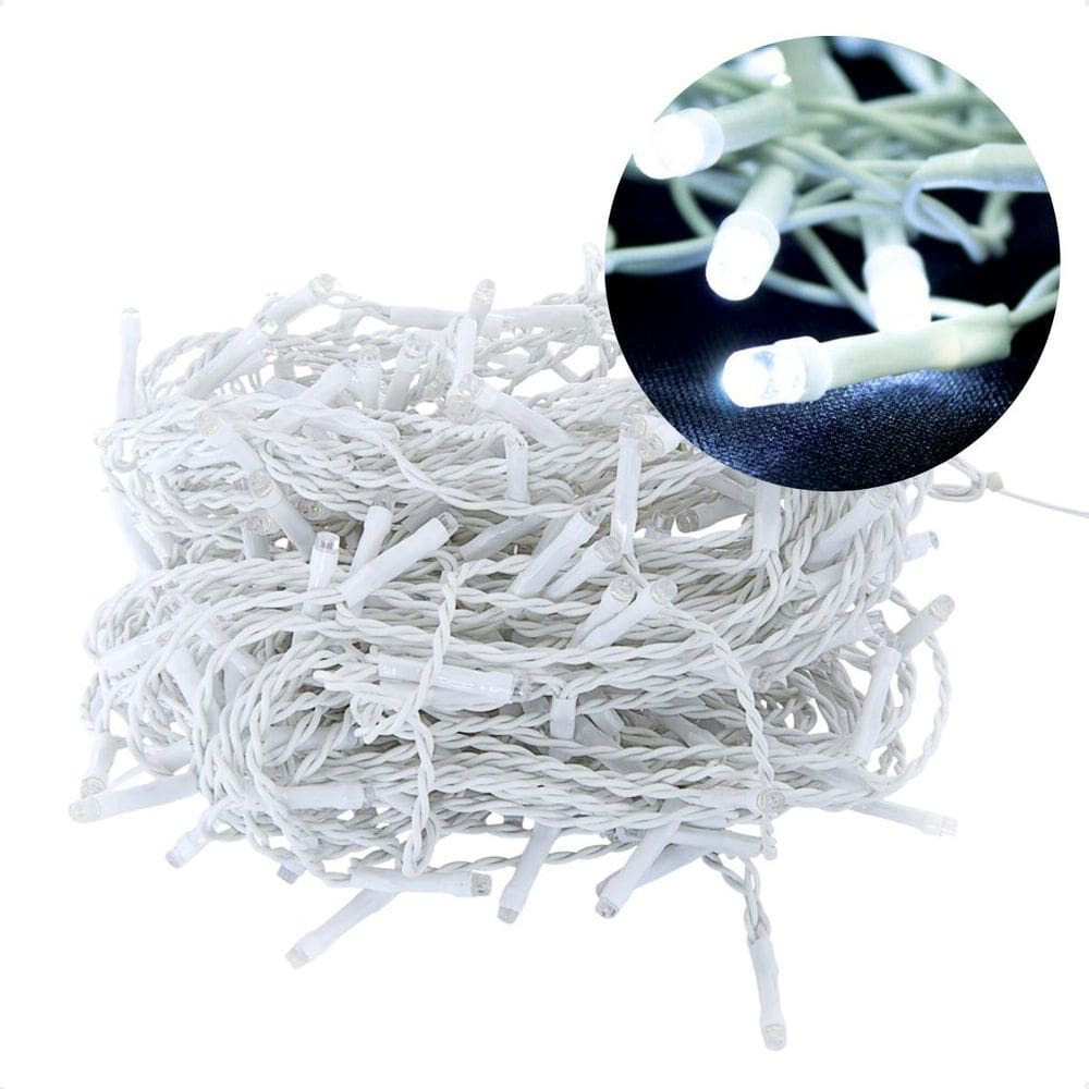 Cordão Luminoso Led Estático 700 Leds Branco Taschibra 110V