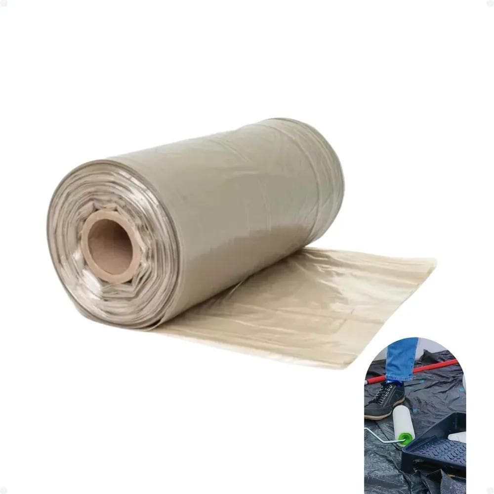 2X Lona Plástica Transparente Canela 4X10 Grossa