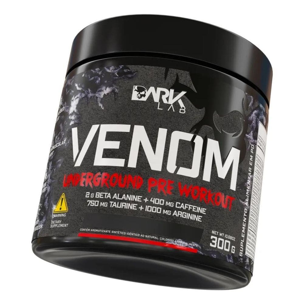 2X Suplemento Em Pó Venom Underground 300G Dark Lab Sabor Ma
