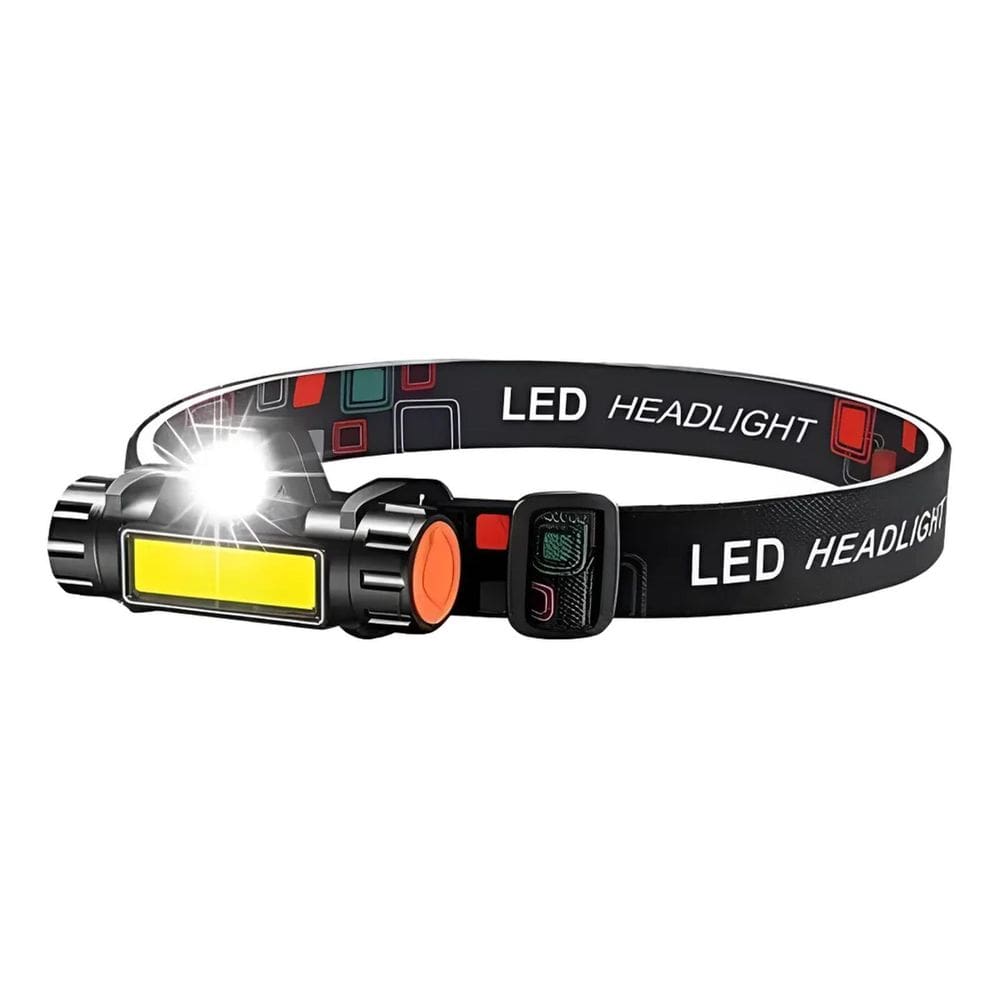 Lanterna De Cabeça Recarregável Led Forte Resistente Água Co