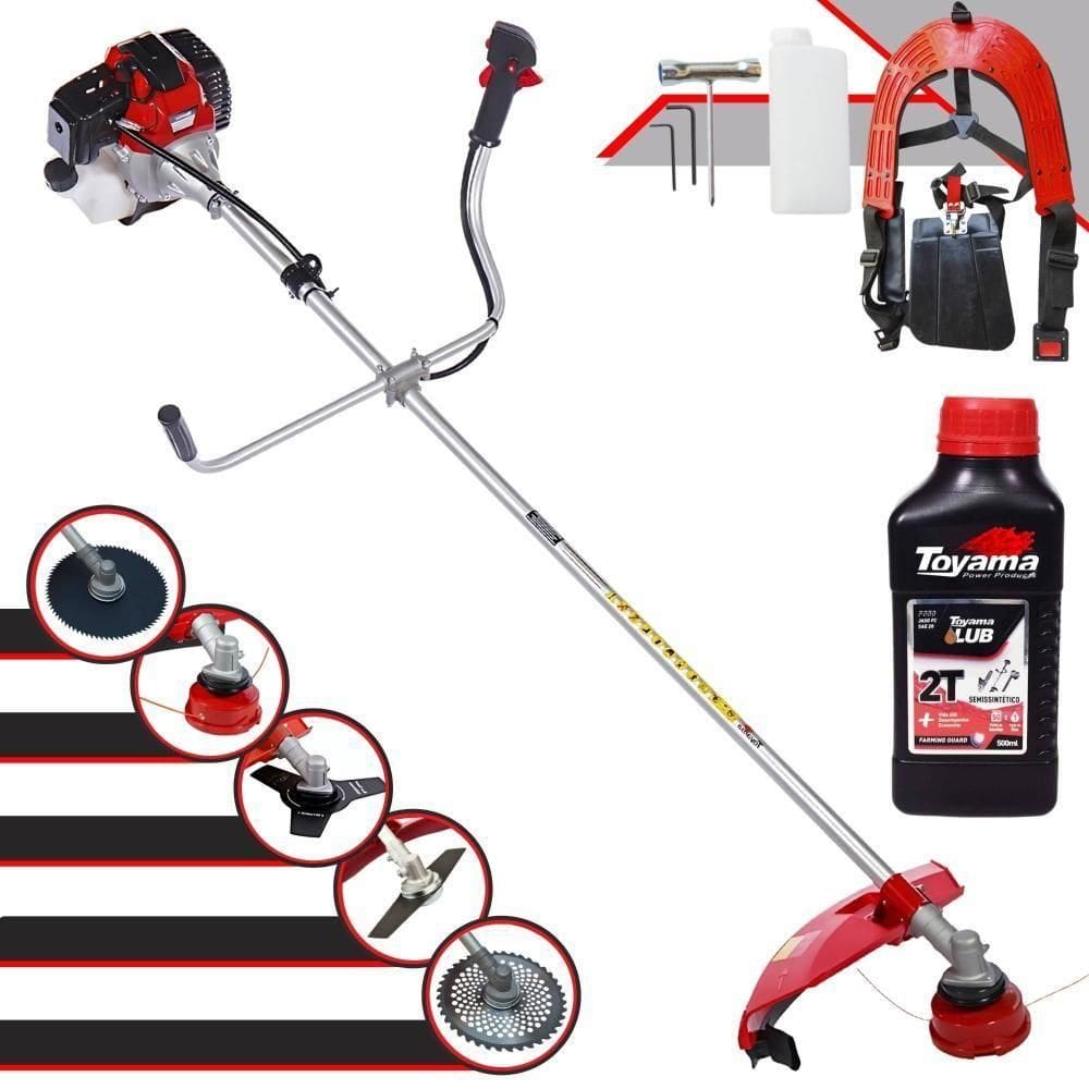 Roçadeira Robusta Toyama Rt52l 52cc 5 Em 1 + óleo Toyama 2t