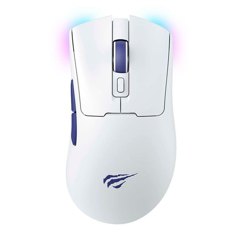 Mouse Gamer Havit MS966SE, RGB, 10000PI, 7 Botões, Wireless, Branco