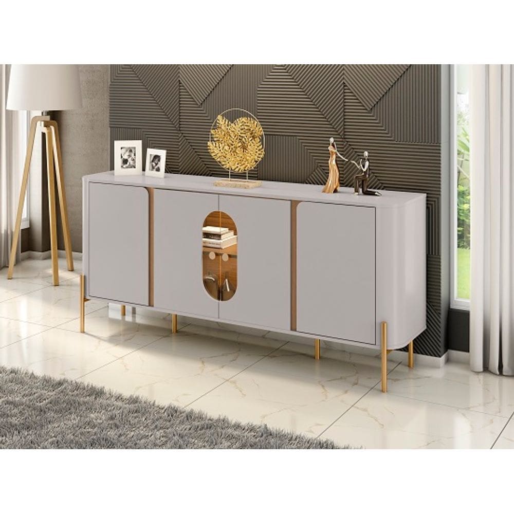 Aparador Tambaú Off White/Cinamomo - Bechara Móveis