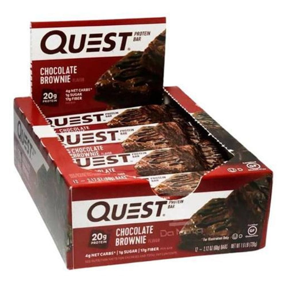 Protein Bar  12Uni De 60G  Quest - Brownie