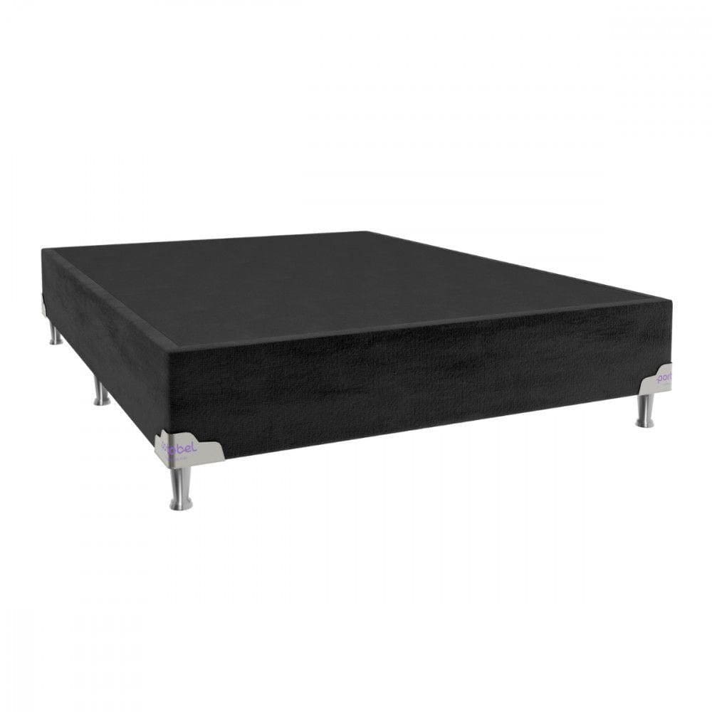 Base Para Cama Box Casal 138x188x28 Sued Preto Portobel Preto