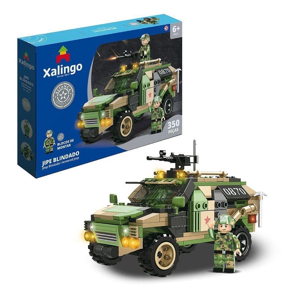 Blocos De Montar Aliança Justiça E Paz Jipe Blindado 350 Peças