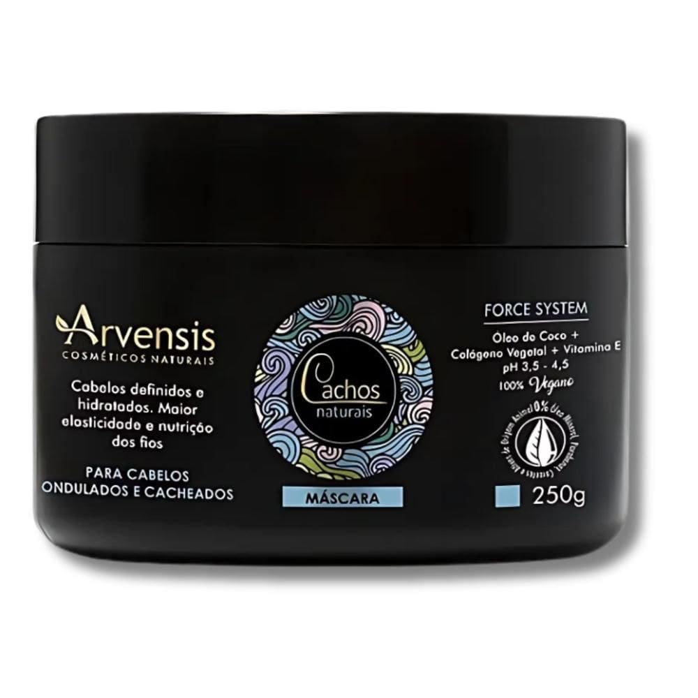 Máscara Arvensis Cachos Naturais Cabelos Ondulados e Cacheados 250g