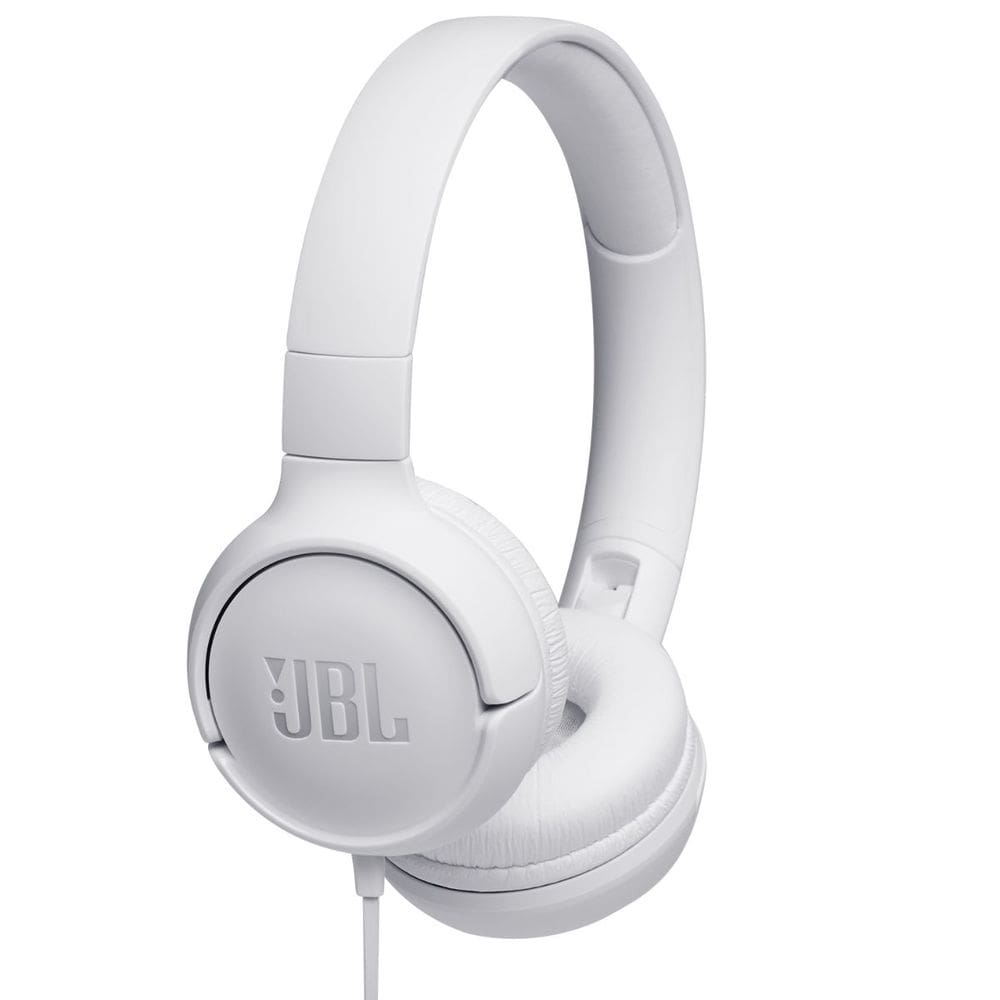 Headphone JBL T500WHT Tune 500 Pure Bass com fio Branco