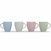 Kit 4 Caneca Chá Café Chevron 310ml Branca Germer Porcelanas