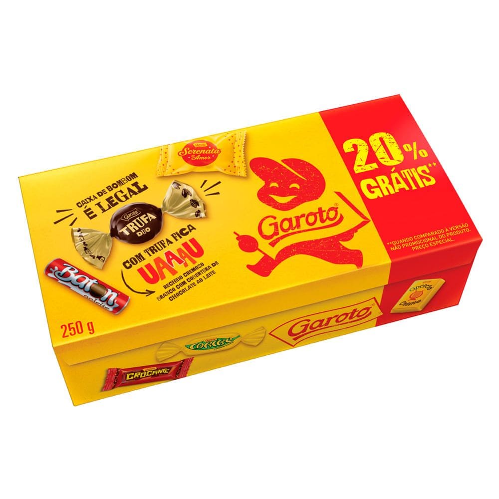Caixa de Bombom Garoto Ganhe 20% 250g